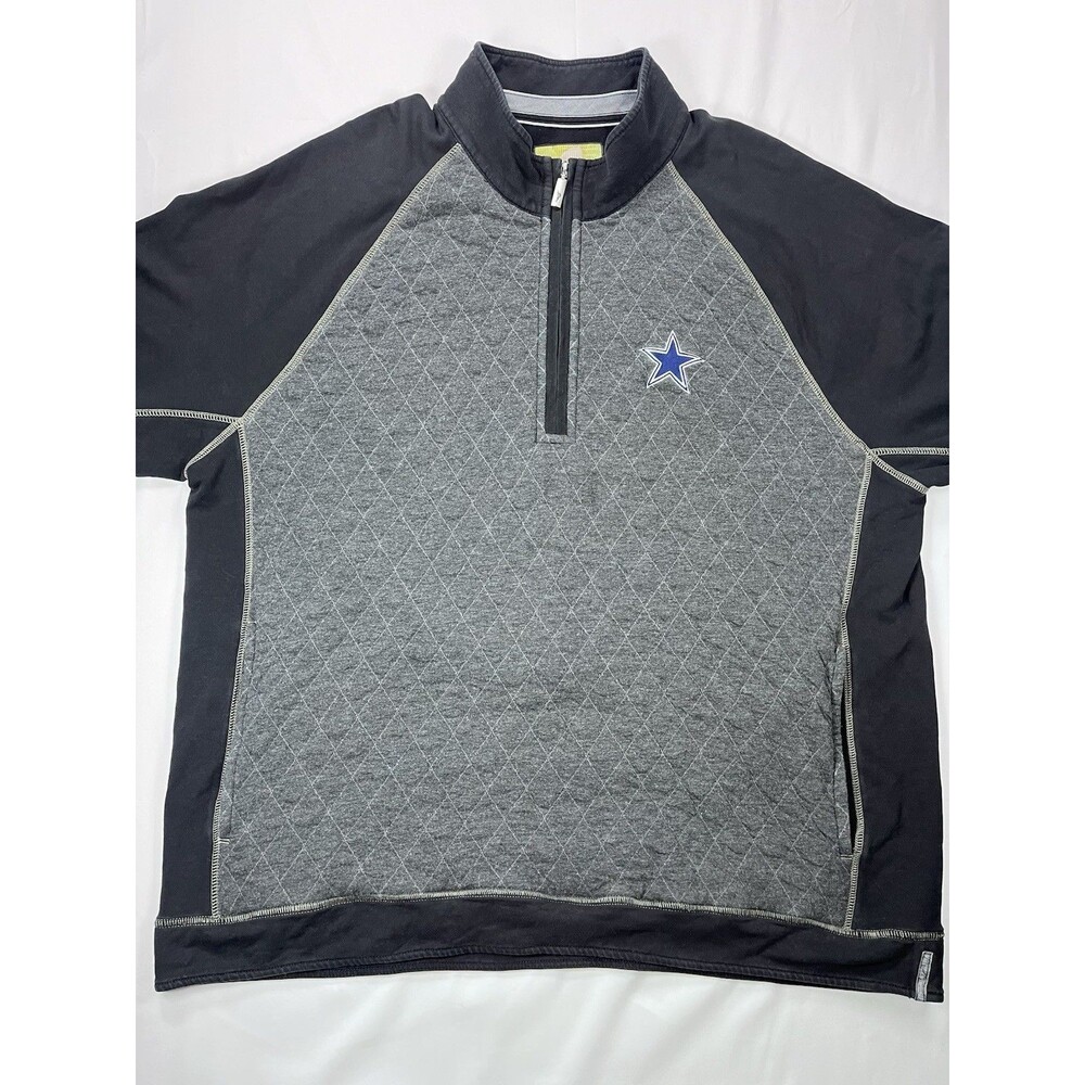 Tommy Bahama NFL Gridiron 1/4 ZIP Dallas Cowboys Pullover Sweater Quilted 3XL - Picture 2 of 13